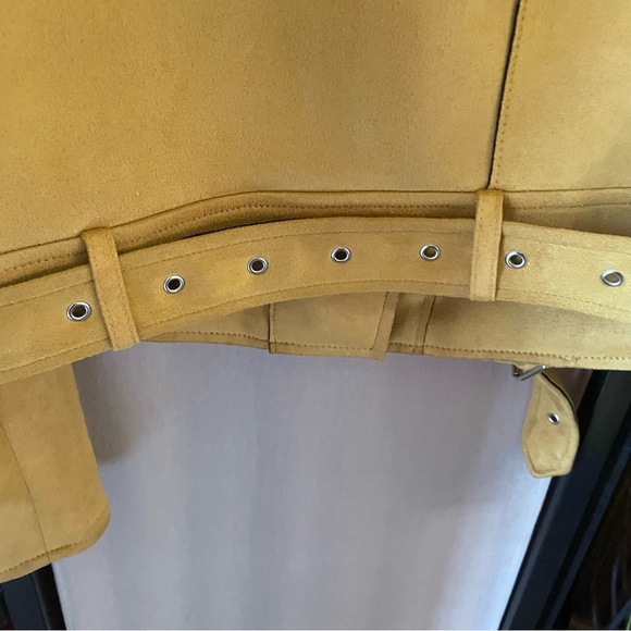 ⬇️ $37.00 ⬇️ Zara Basic Outerwear Faux Leather Biker Jacket Mustard shade. - Picture 16 of 16